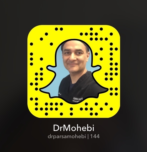 Dr. Mohebi is now on Snapchat