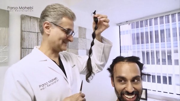 Hair Transplant Surgeon donates hair