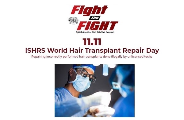 Hair transplant repair day is approaching