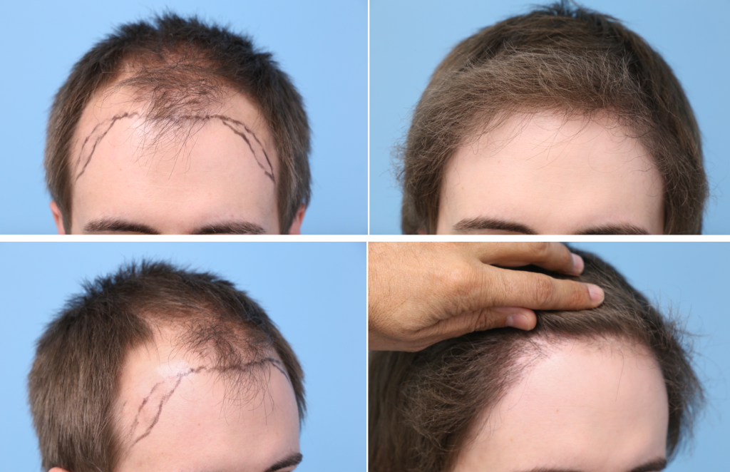 Before and after a transgender hair transplant