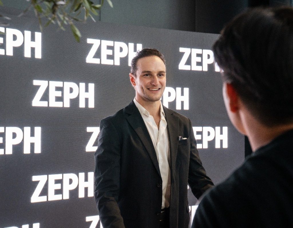 Zeph Sanders at the premiere of ZEPH, a documentary chronicling his personal journey with hair loss, confidence, and rediscovering his sense of self.